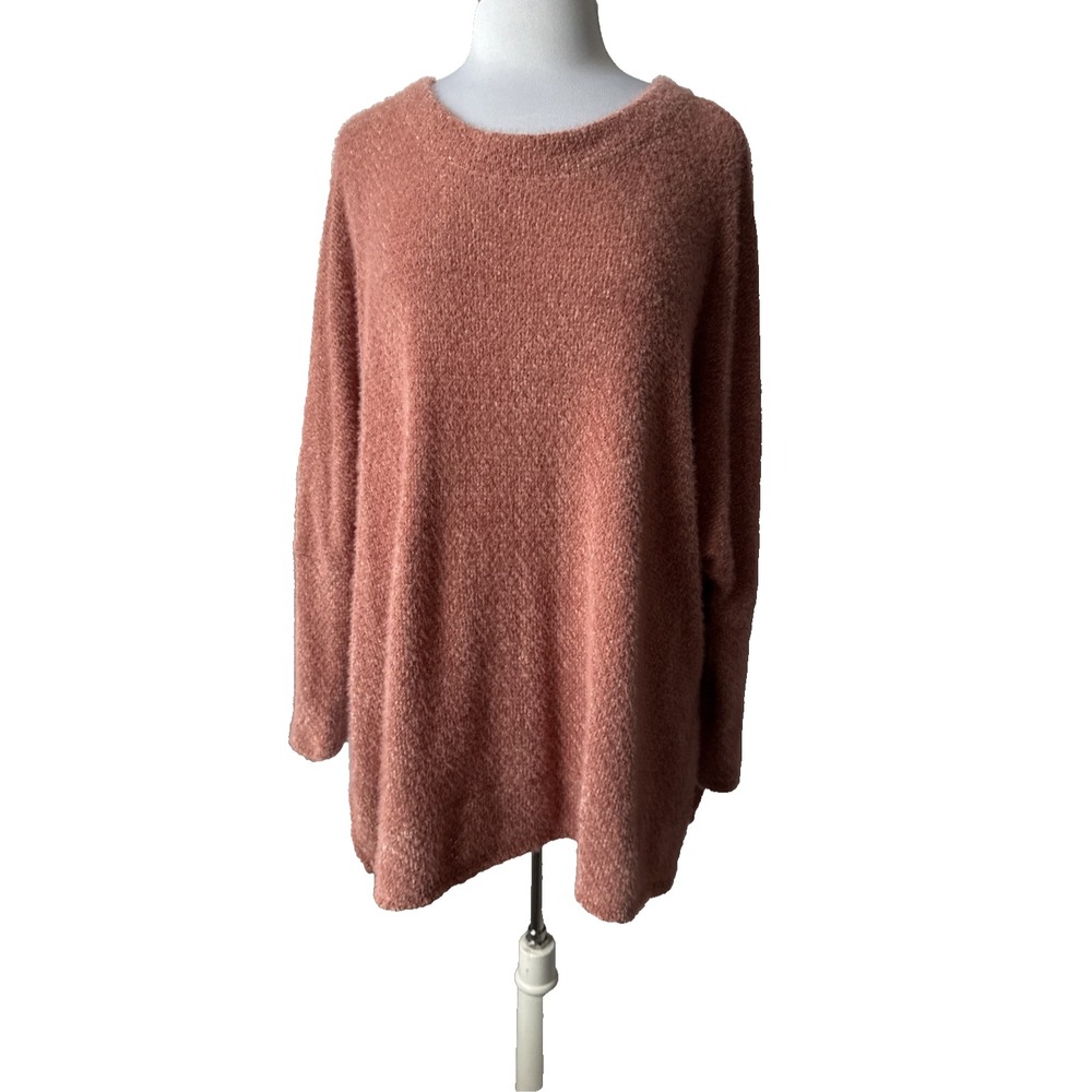 Pink Lily Eyelash Soft Knit‎ Oversized Sweater Women's M Cozy Cabin Cottagecore